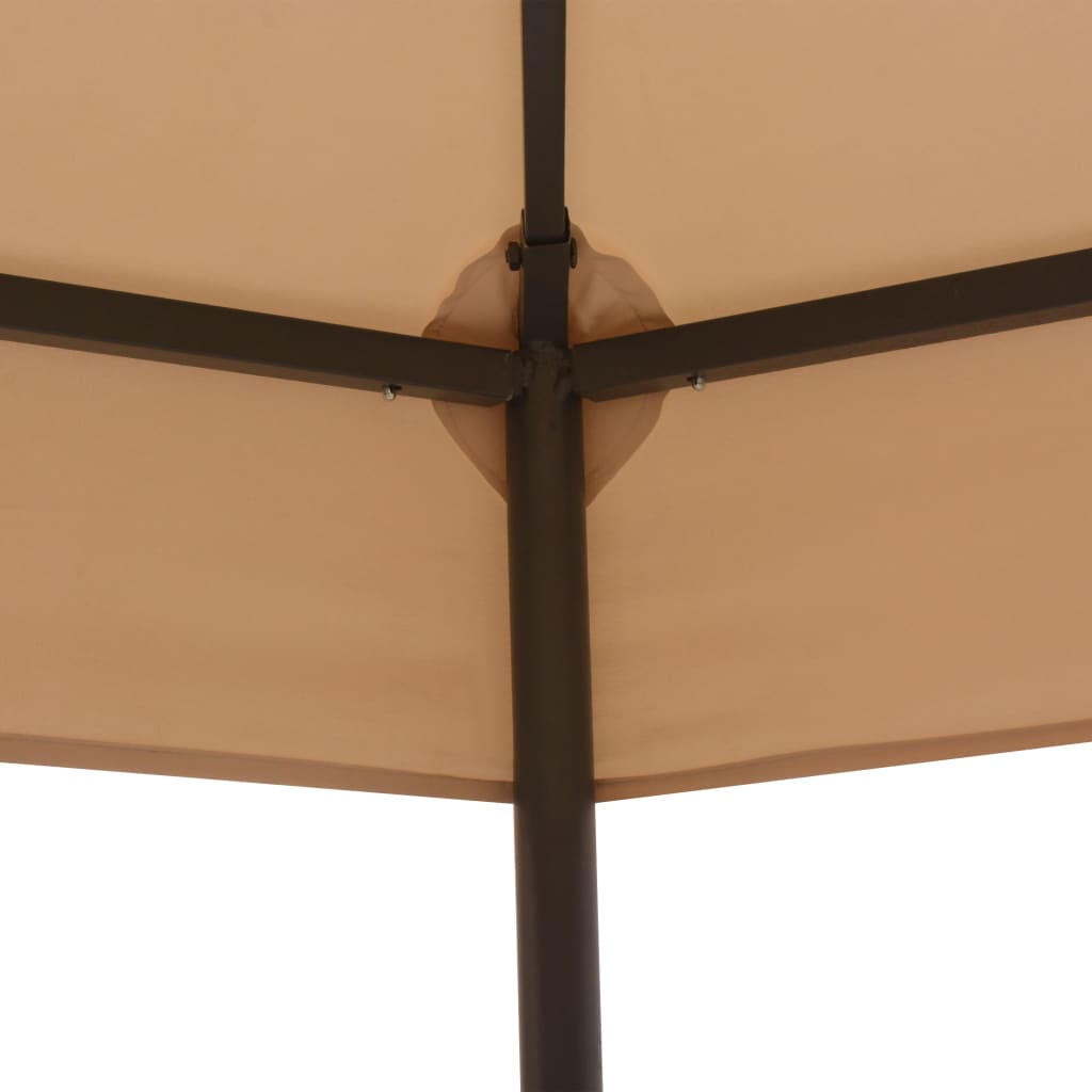 Hagepaviljong lysthus heksagonal beige 323x265 cm