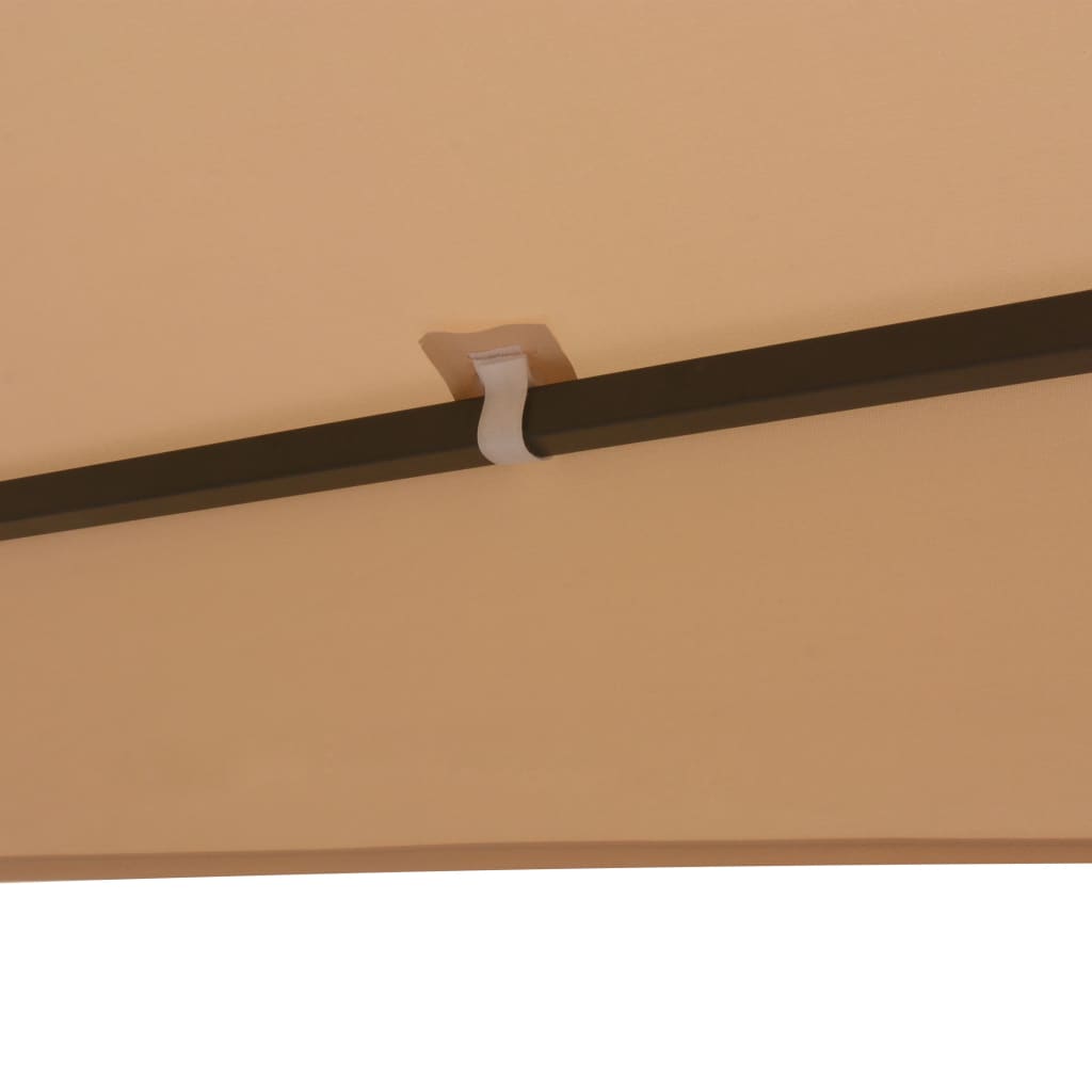 Hagepaviljong lysthus heksagonal beige 323x265 cm