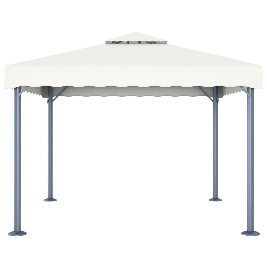 Paviljong 300x300 cm kremhvit aluminium