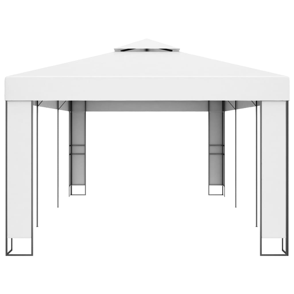 Paviljong med dobbelt tak 3x6 m hvit