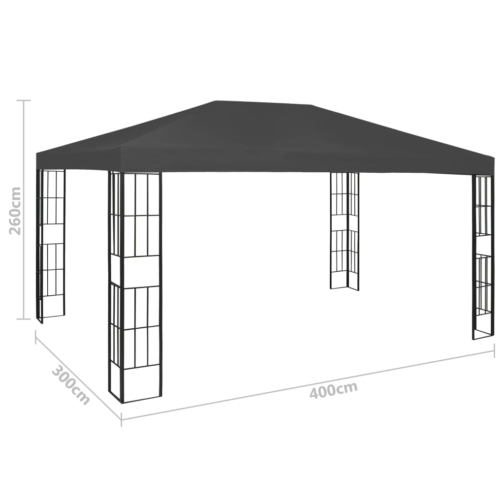 Paviljong 3x4 m antrasitt