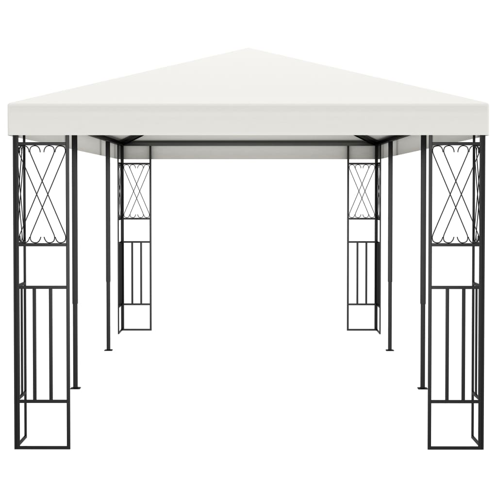 Paviljong 3x6 m kremhvit stoff