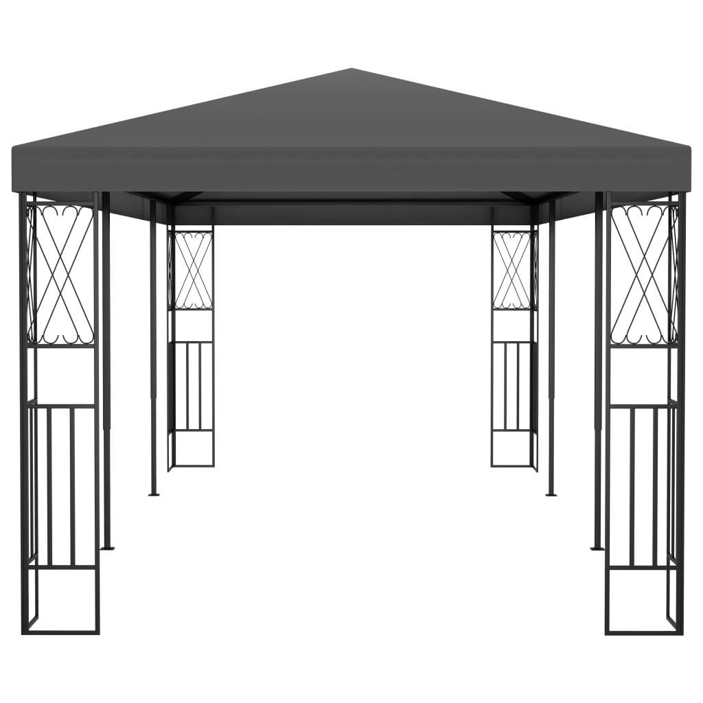 Paviljong 3x6 m antrasitt stoff