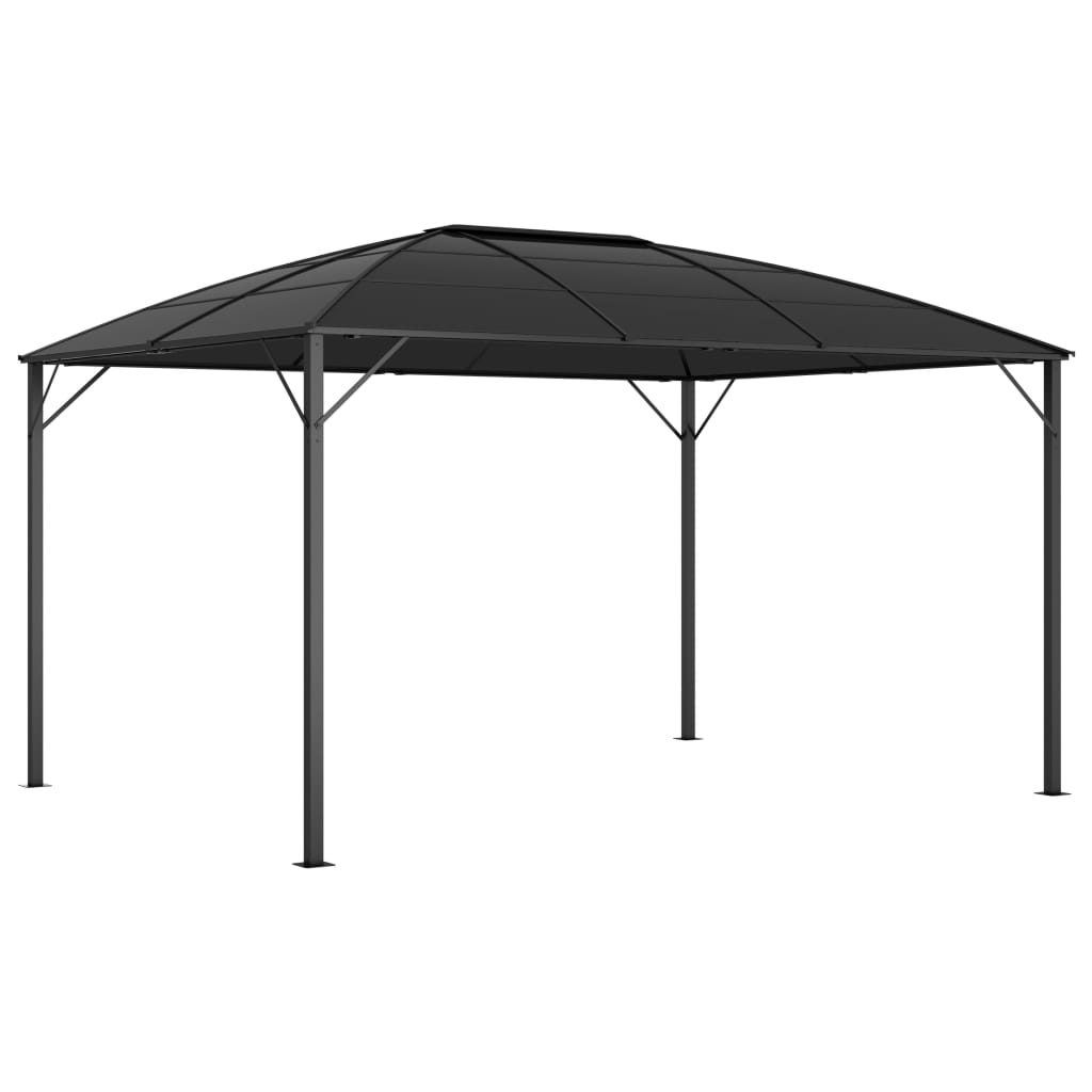 Paviljong med gardiner 400x300x265 m antrasitt