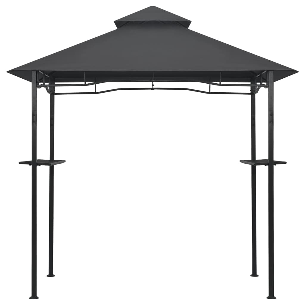 Paviljong til grilling 240x150x255 cm antrasitt stål