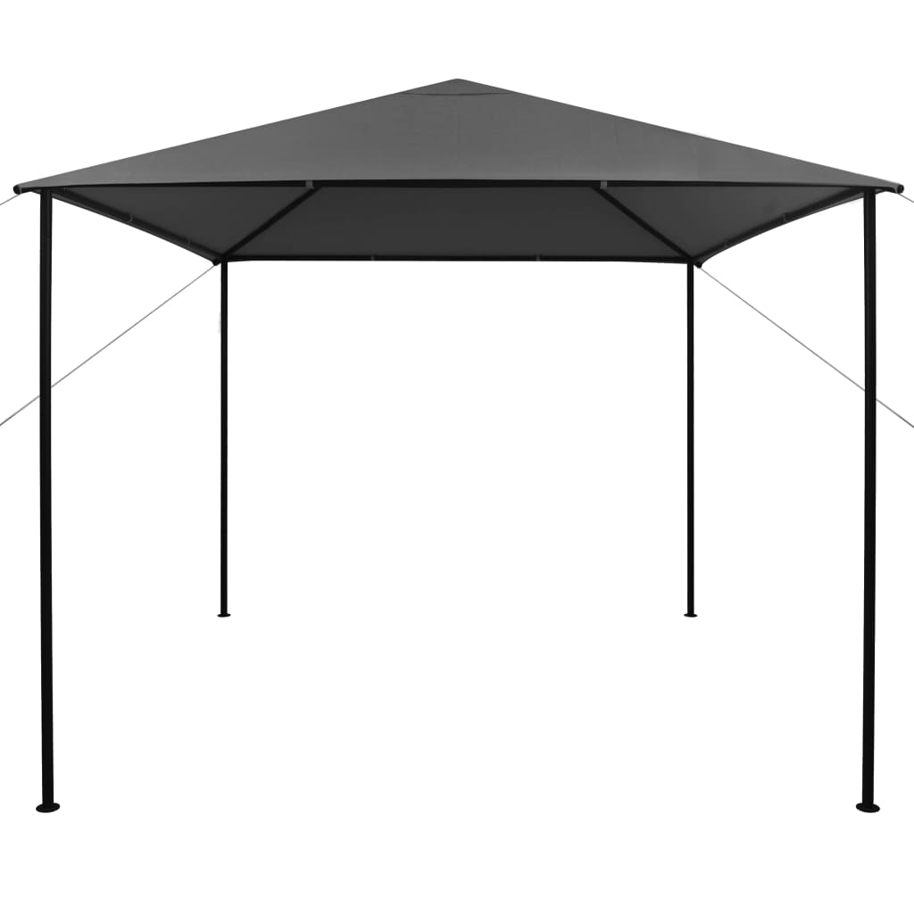 Paviljong 3x3 m antrasitt stoff og stål 180 g/m²