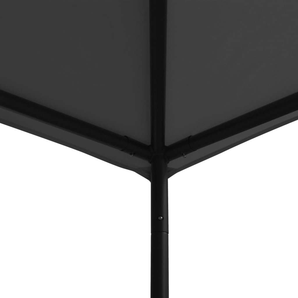 Paviljong 3x3 m antrasitt stoff og stål 180 g/m²