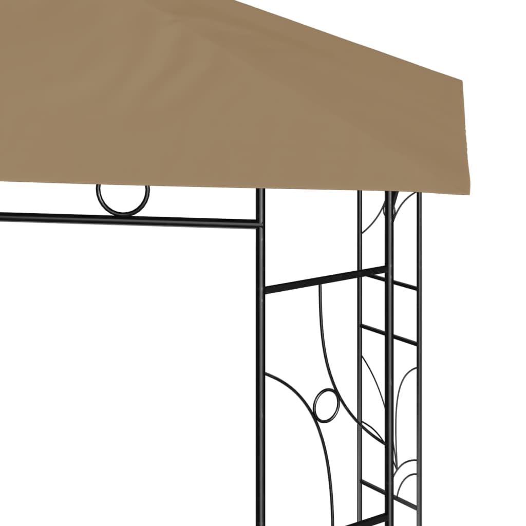 Paviljong 3x3x2,7 m gråbrun 160 g/m²