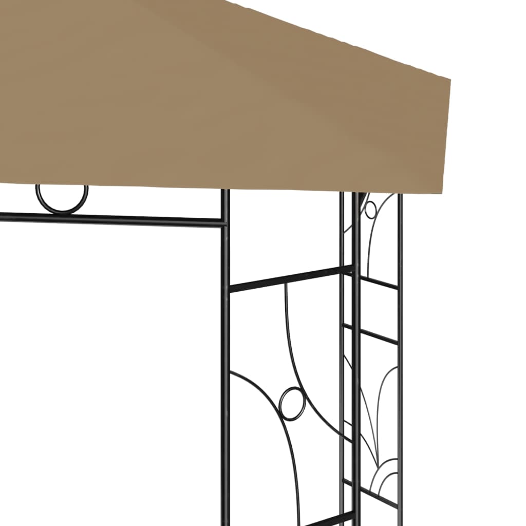 Paviljong 4x3x2,7 m gråbrun 160 g/m²