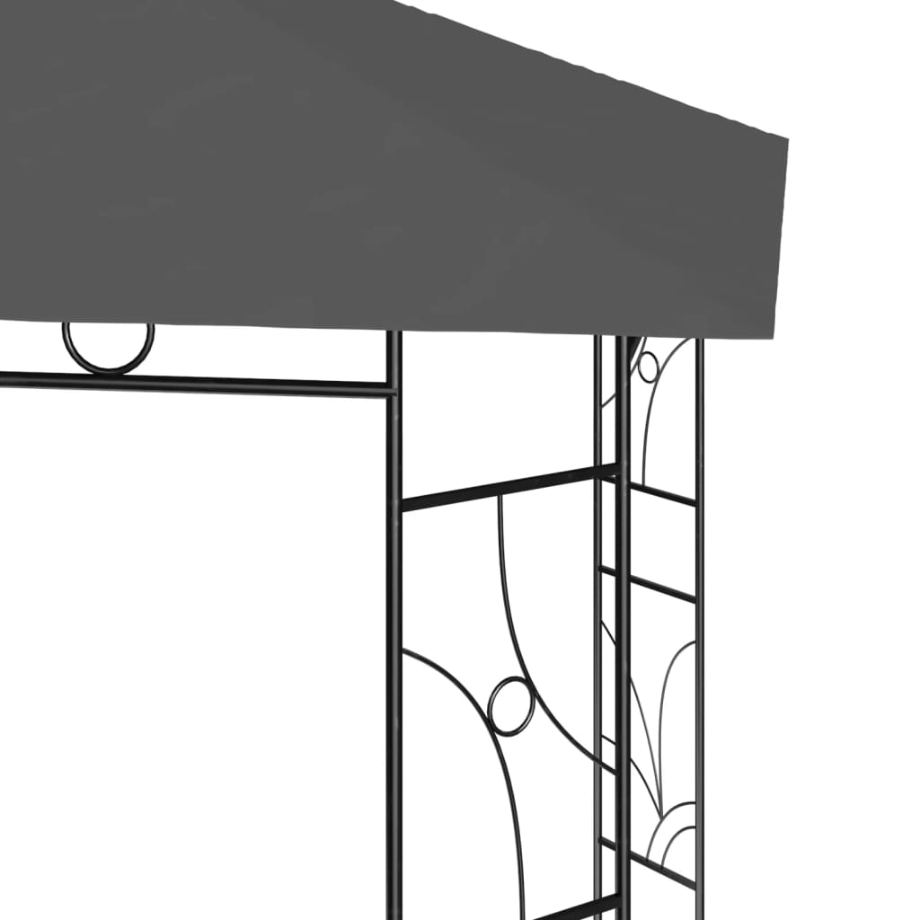 Paviljong 4x3x2,7 m antrasitt 160 g/m²