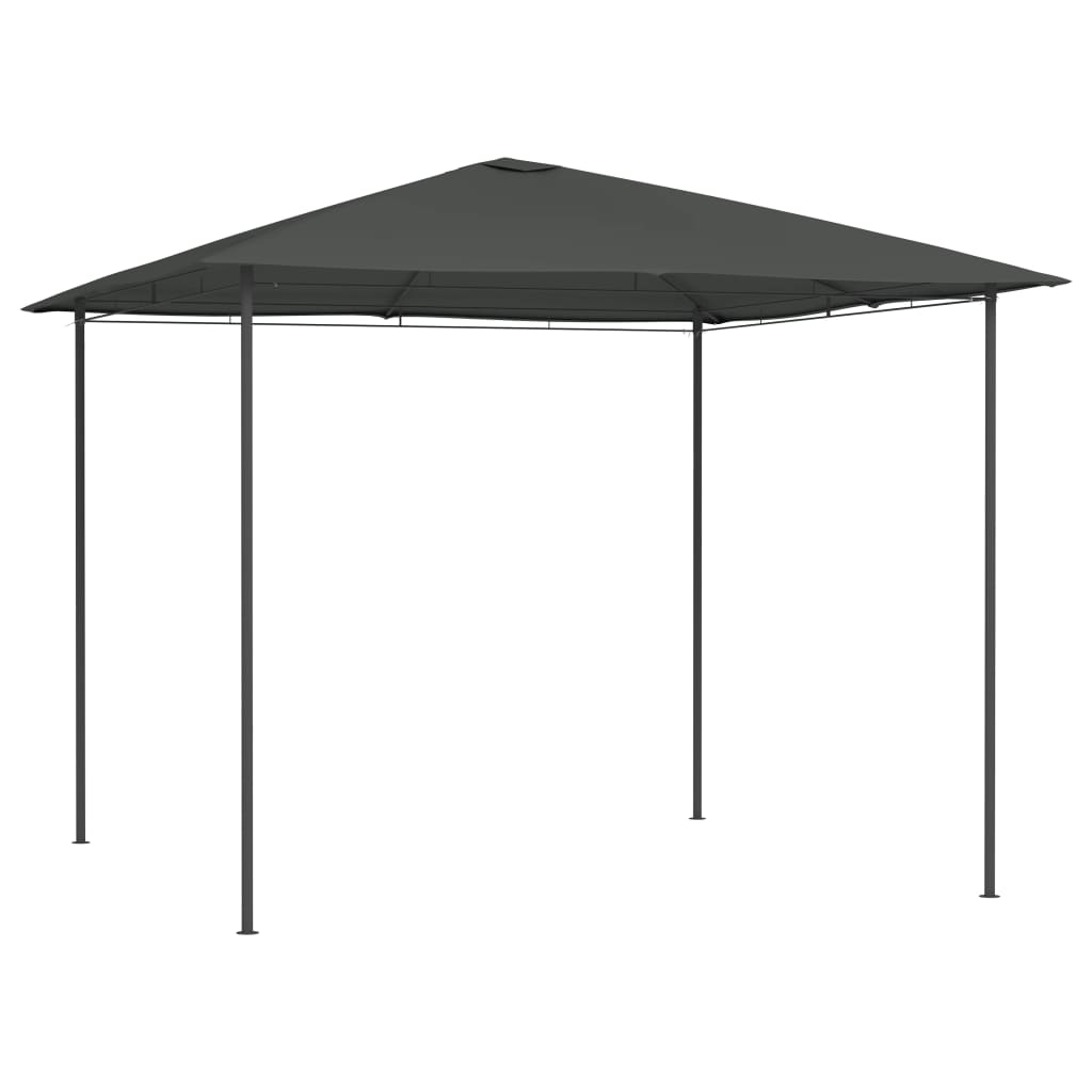 Paviljong 3x3x2,6 m antrasitt 160 g/m²