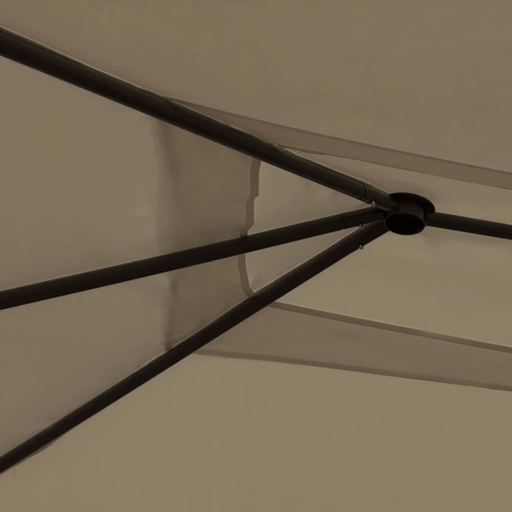 Paviljong 2,98x5,3x2,59 m gråbrun 160 g/m²