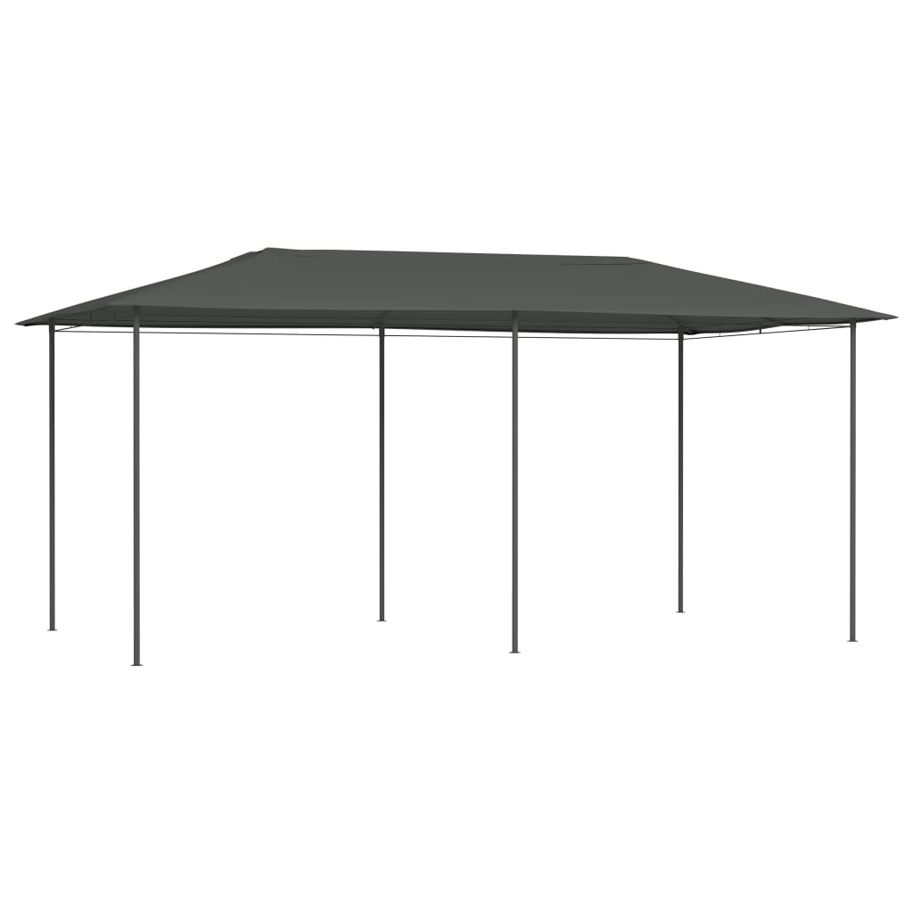 Paviljong 2,98x5,3x2,59 m antrasitt 160 g/m²