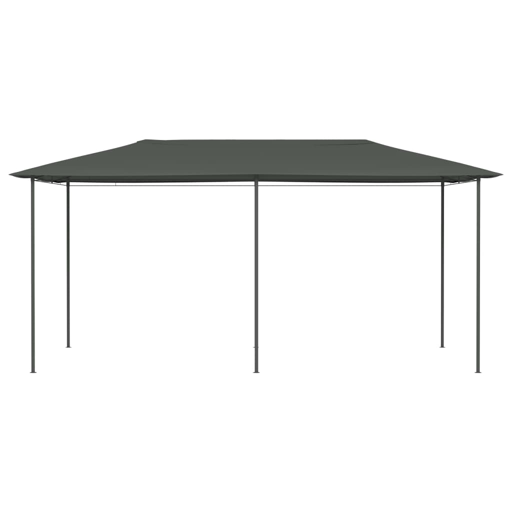 Paviljong 2,98x5,3x2,59 m antrasitt 160 g/m²