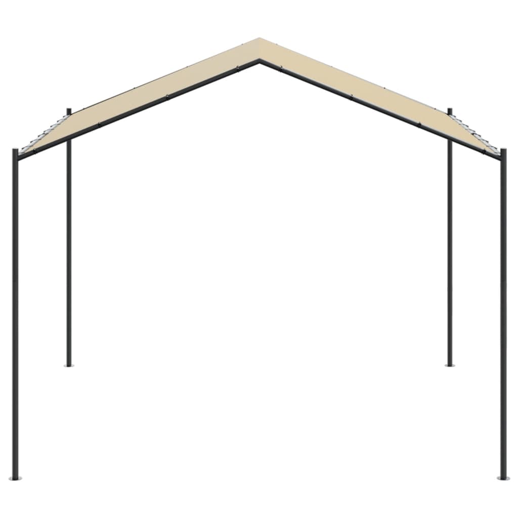 Paviljongtelt beige 3x3 m stål og stoff