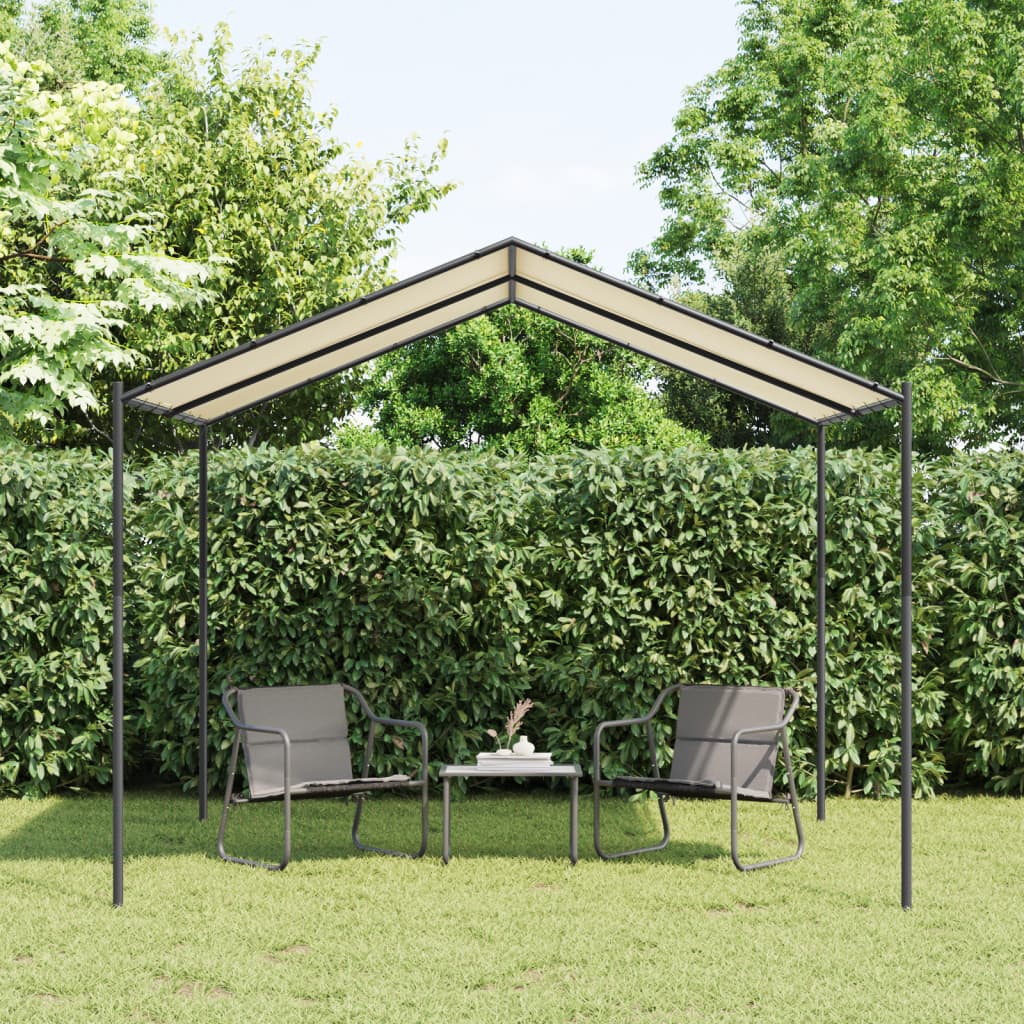 Paviljongtelt beige 3x3 m stål og stoff
