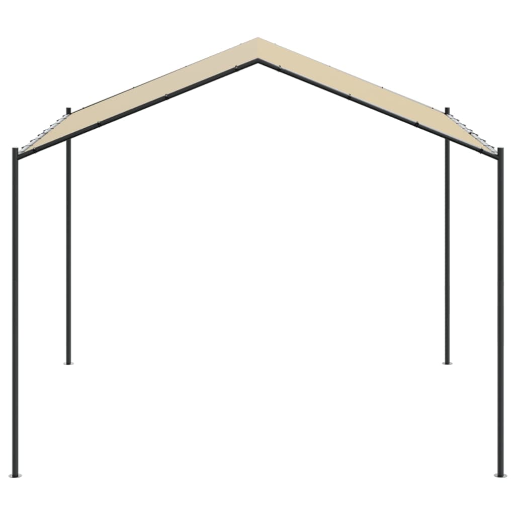 Paviljongtelt beige 4x4 m stål og stoff