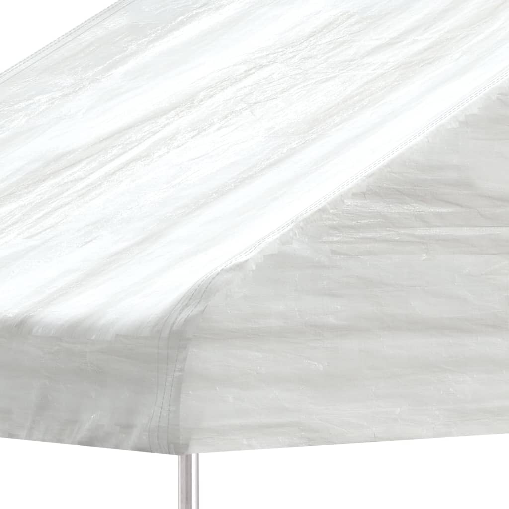 Paviljong med tak hvit 4,08x2,23x3,22 m polyetylen