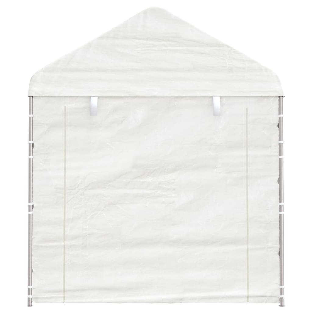 Paviljong med tak hvit 11,15x2,28x2,69 m polyetylen