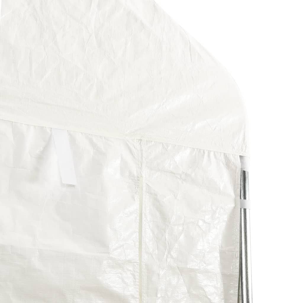 Paviljong med tak hvit 11,15x2,28x2,69 m polyetylen