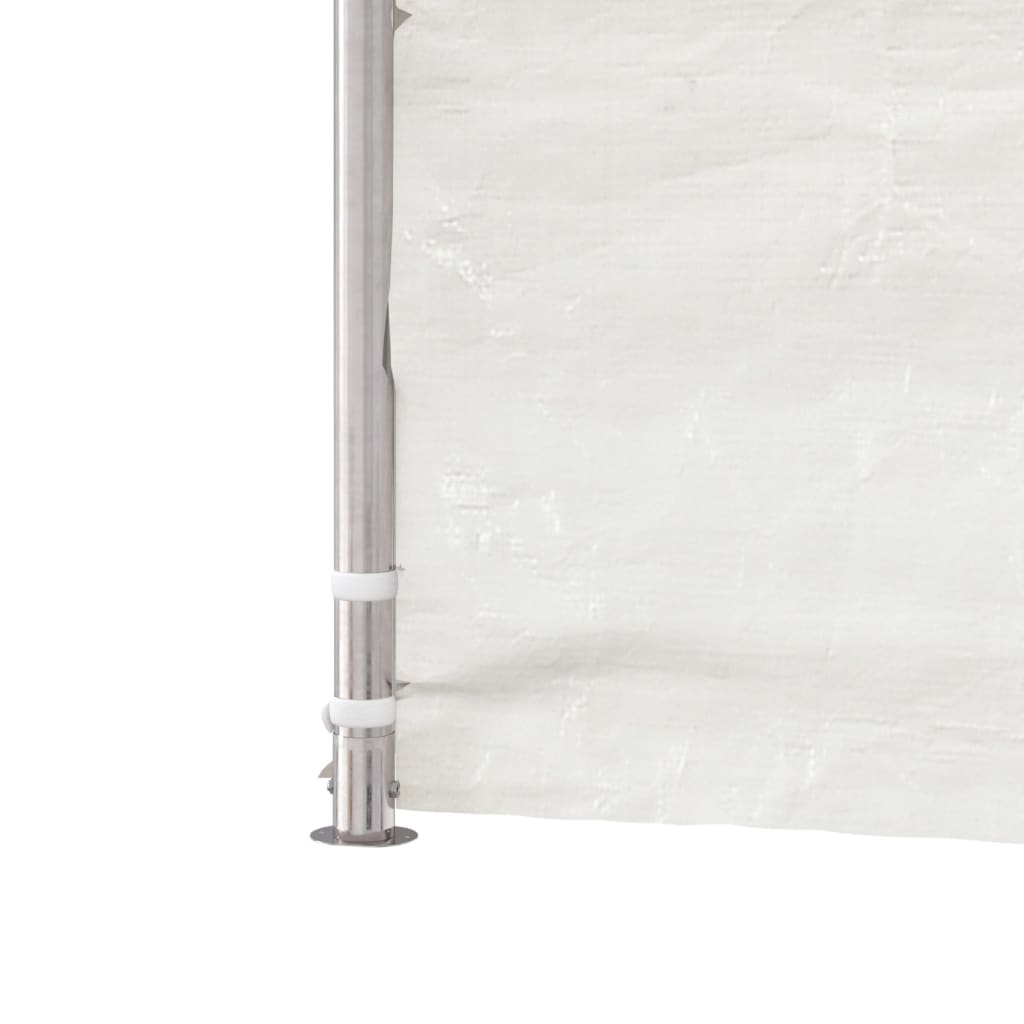 Paviljong med tak hvit 13,38x5,88x3,75 m polyetylen