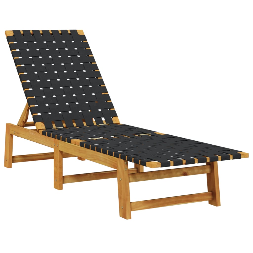 Solsenger 2 stk med bord svart heltre akasie