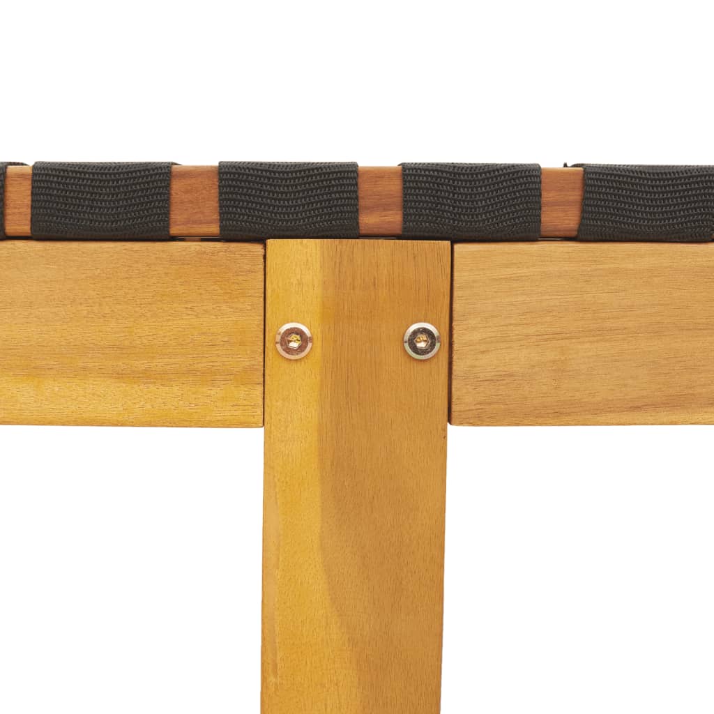 Solsenger 2 stk med bord svart heltre akasie