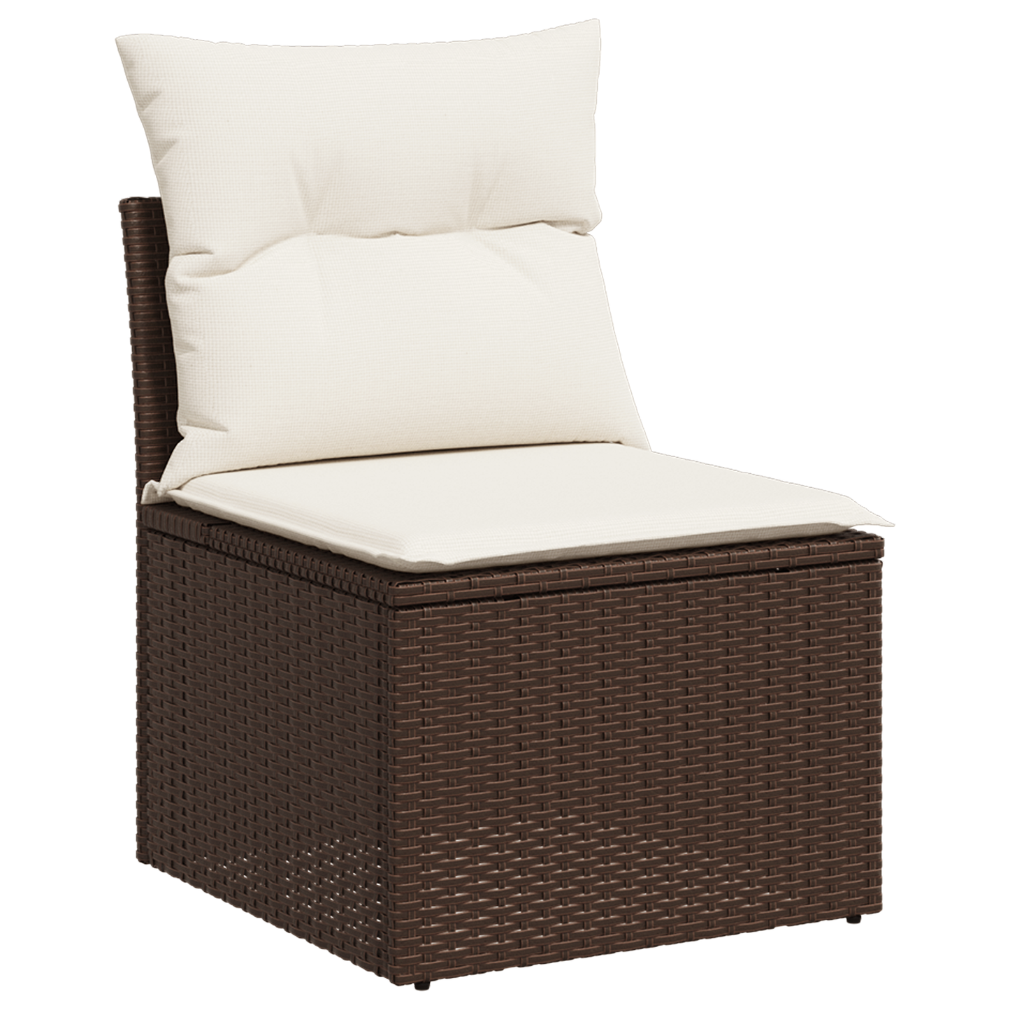 9-delt hagesofa sett med puter brun poly rotting