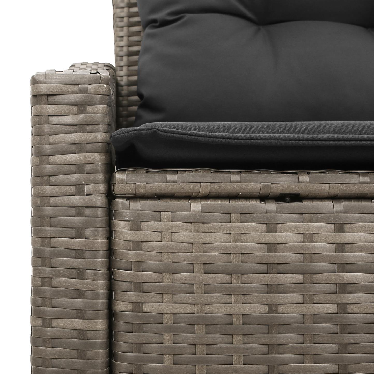 2-seters hage-sofa med puter Grå Polyrotting
