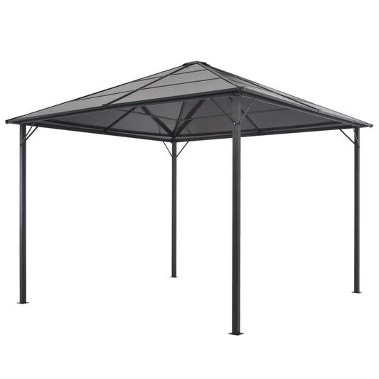 Paviljong med tak aluminium 3x3 m svart