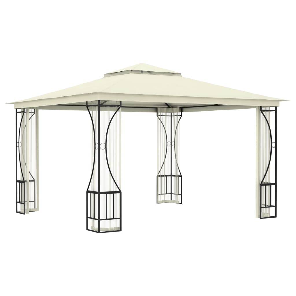Paviljong med nett 300x300x265 m kremhvit