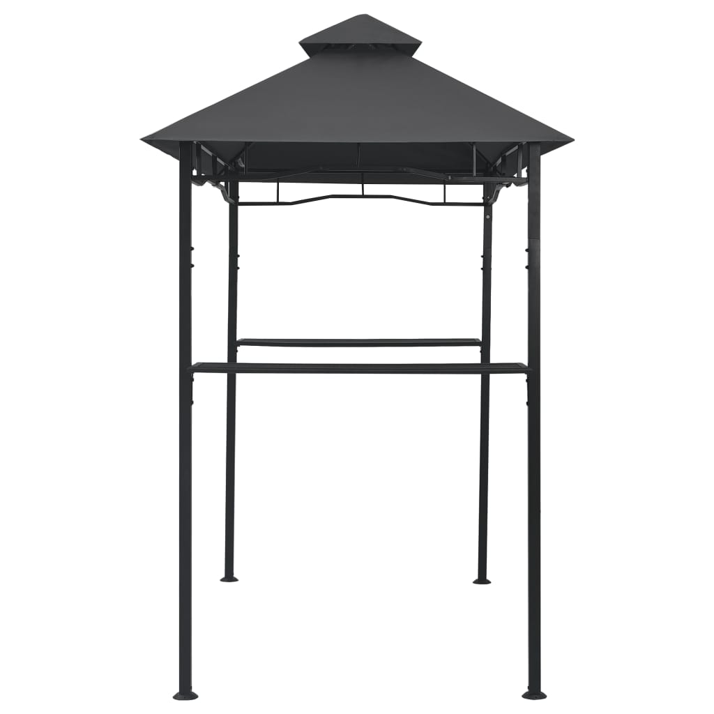 Paviljong til grilling 240x150x255 cm antrasitt stål