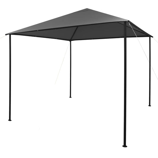 Paviljong 3x3 m antrasitt stoff og stål 180 g/m²