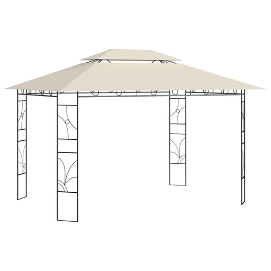 Paviljong 4x3x2,7 m kremhvit 160 g/m²