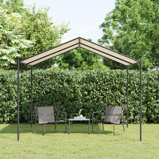 Paviljongtelt beige 3x3 m stål og stoff