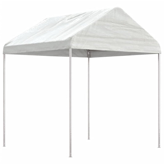 Paviljong med tak hvit 2,28x2,23x2,69 m polyetylen