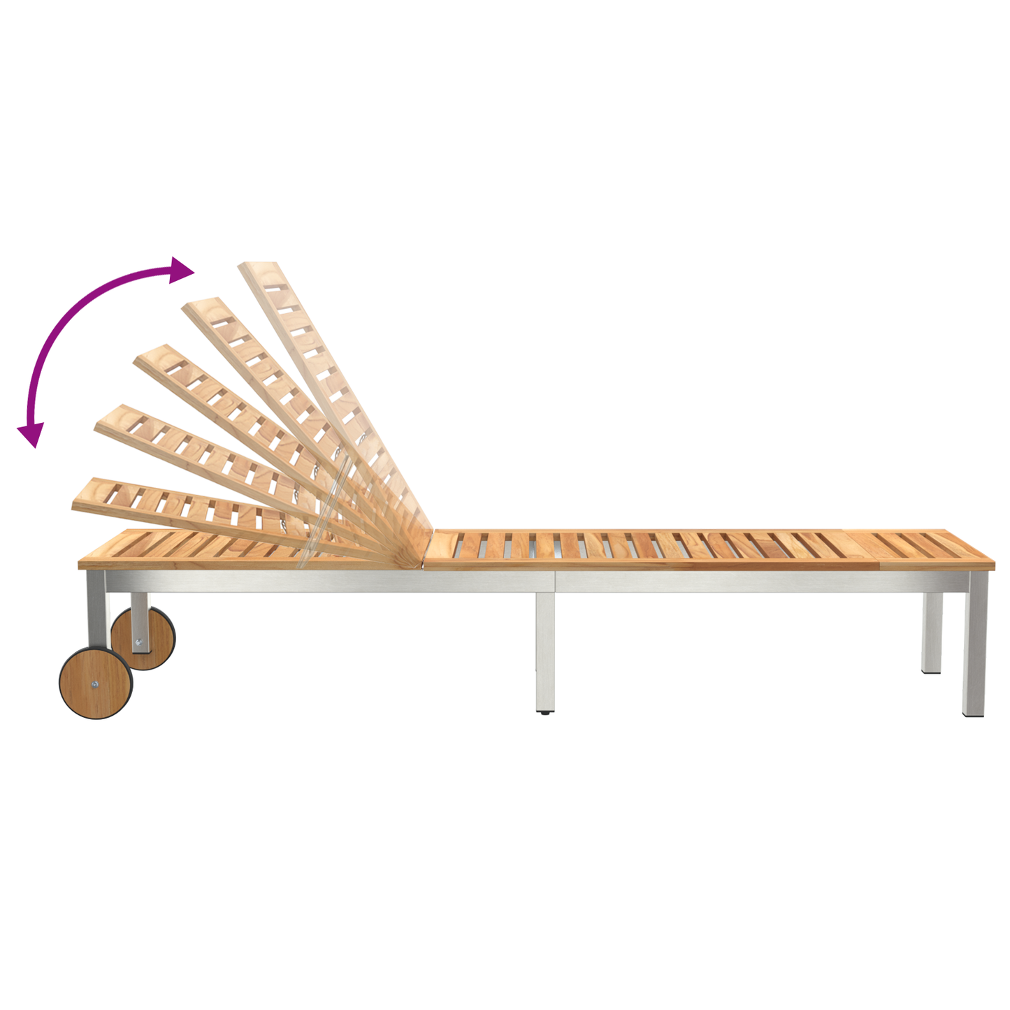 Solsenger 2 stk med Bord i Solid Akasietre